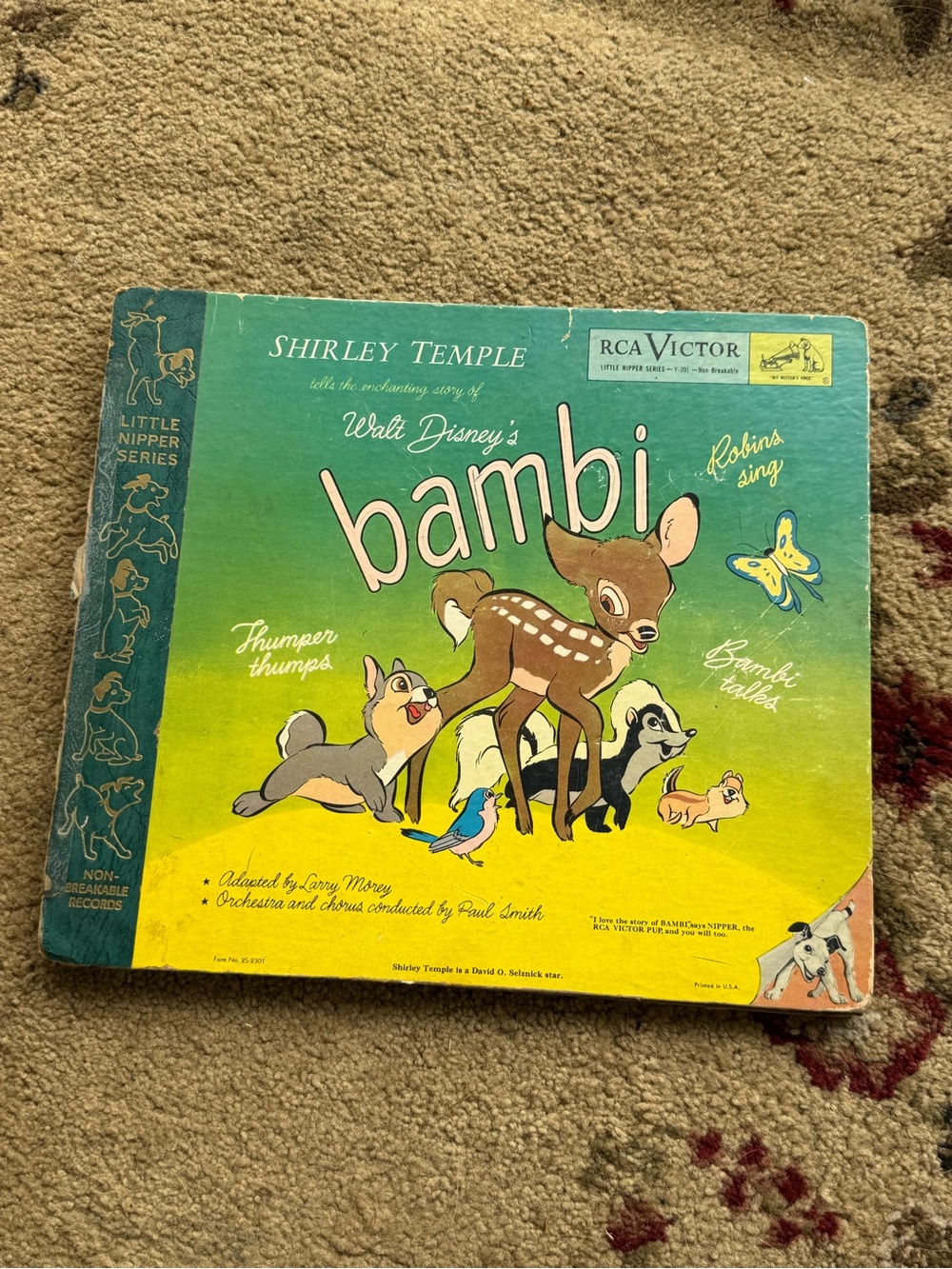 1949 "Little Nipper" records read-along storybook of Walt Disney's Bambi